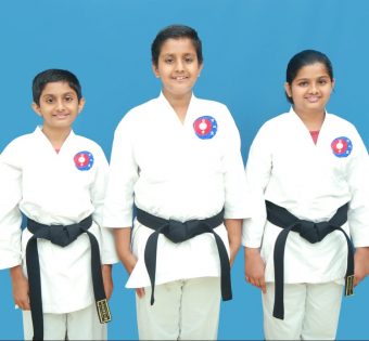 WORLD’S FIRST YOUNGEST TRIPLETS TO ACHIEVE   BLACK BELT 1st DAN IN KARATE